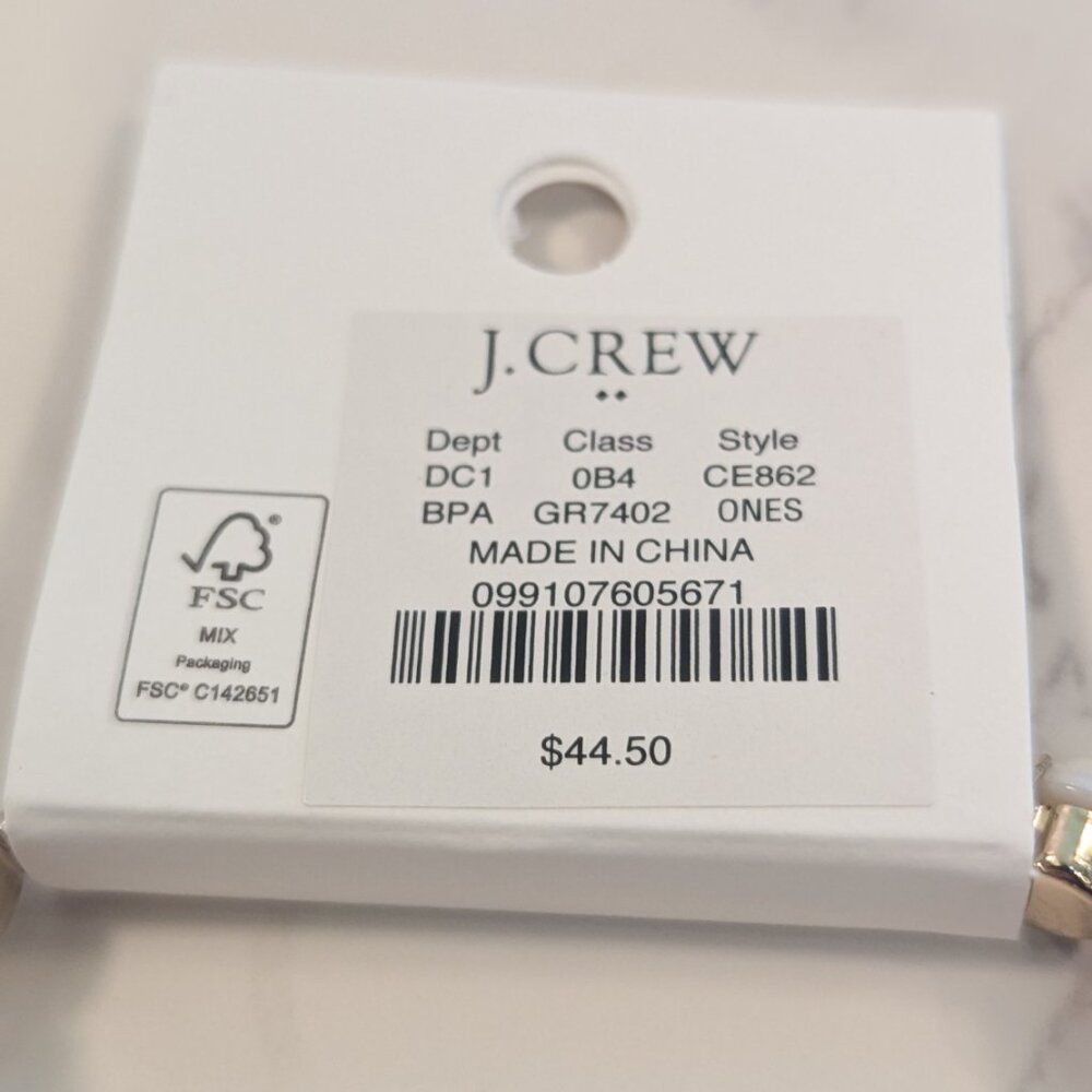 J.Crew Factory Crystal and Pearl Stretch Bracelet - Picture 4 of 7